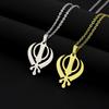 India Sikhism Necklace Religious Symbol Clavicle Chain Cultural Symbol Pendant Neckchain Unisex Religious Metal Jewelry
