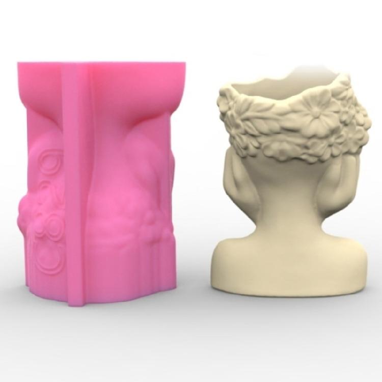 Art Figure Mold Flower Vase Mold Artistic Human Figure Shape Silicone Planter Mold Flowerpot Mold for Hand-Making Lover