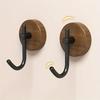 2Pcs Wooden Wall Hooks for Hanging Modern Coat Hooks Wood Hooks for Hanging Hats, Towels, Robe, Clothes, Keys, Bags.