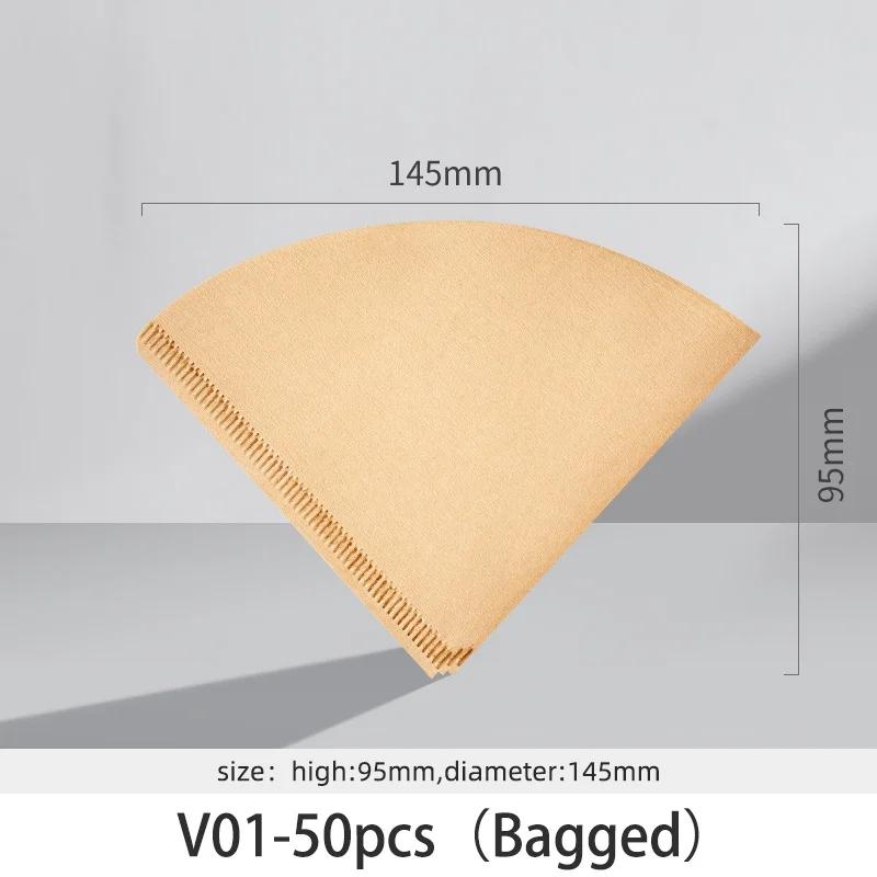 

GIANXI Бумага для кофейных фильтров Дрип 01 02 Эспрессо Натуральная 1-4 чашки Бариста Мока-пот Конусная упаковка Для кофейных аксессуаров