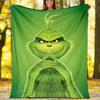Grinch-Thema Bedruckte Decke Perfekt für Sofa Bett Reisen Außenbereich Maschinenwaschbar Gemütlich Langlebig