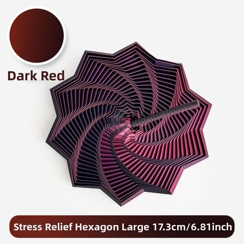 Visual Illusion Fractal Fidget Star Model 3D Printing AntiAnxiety Toy  Office/School