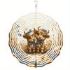 Charming 2D Highland Cow Wind Spinner - Metal, Battery-Free, Versatile Indoor/Outdoor Decor for All Seasons & Holidays