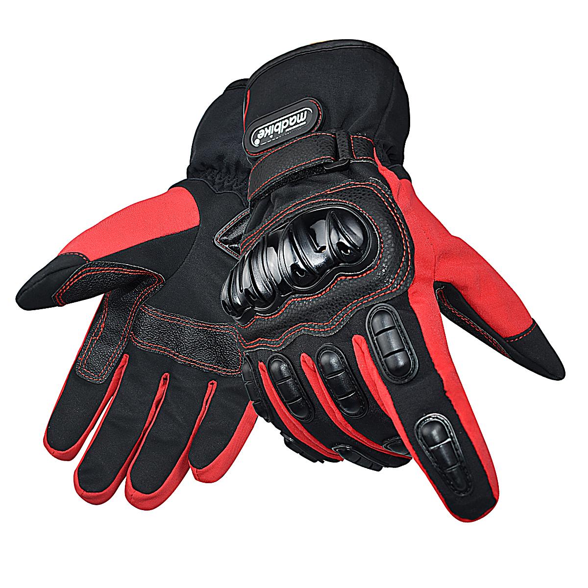 

Мотоциклетные перчатки, зимние для мужчин, мотоциклетные перчатки с сенсорным экраном, водонепроницаемые, теплые, ветрозащитные, защитные перчатки для верховой езды XL красный