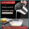 Ru Han 304 Stainless Steel Measuring Cup with Scale and Lid