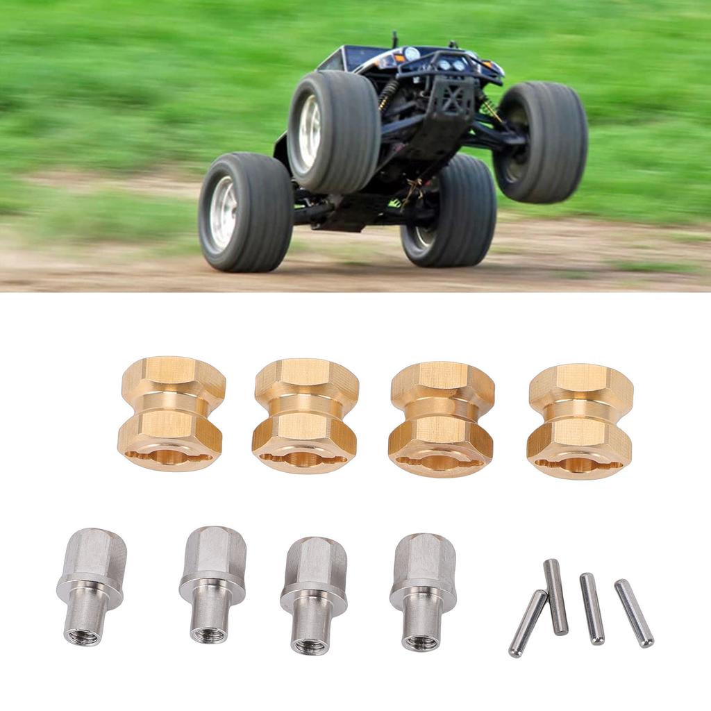 4 Pcs 12mm RC Hex Hub Extension Electrophoresis Treated Hex Drive Adapter Spacers for 1Celsius10 RC Crawler
