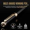 Scriveiner Black Lacquer Fountain Pen, a premium fountain pen with a captivating 24K gold finish.