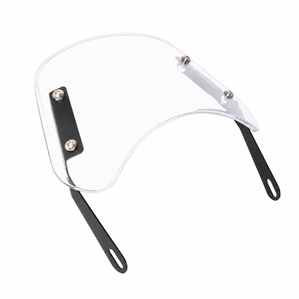 Retro Motorcycle Windshield with Headlight Bracket Screw-Fastened