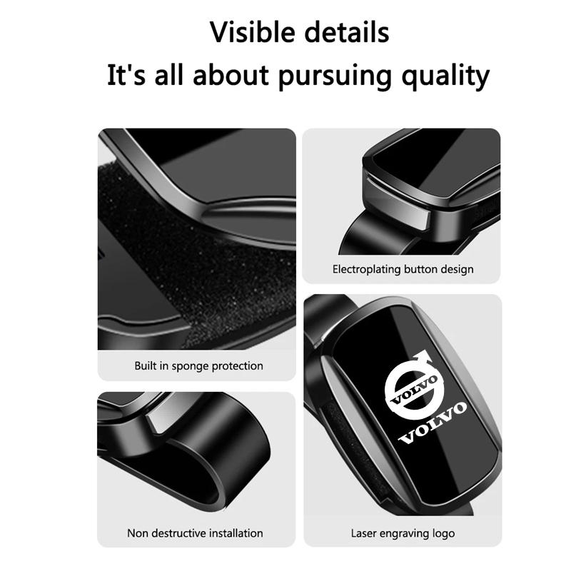 Car Interior Sun Visor Glasses Holder Sunglasses Clip Suitable for Volvo XC60 S90 XC90 S60 XC40 V60 V90 S40 Volvo C40 C70