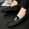FashionBlack Leather Moccasins for Men Loafers Fashion Shoes Men's Luxury Formal Shoes Party Wedding Footwear Big Size 39-46