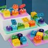 Puzzle Early Education Five Sets of Columns, Baby Geometric Intelligence Board Shape Matching Building Block Toys, Teaching Aids for Children