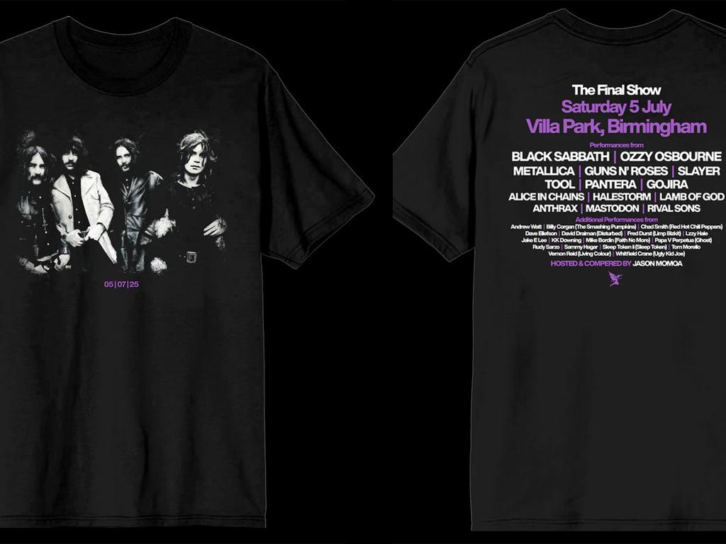 Black Sabbath a Ozzy Osbourne Back To The Beginning Merch Eventové tričko se sestavou Oboustranné tričko Ins Y2k Nová Značka Nový Styl