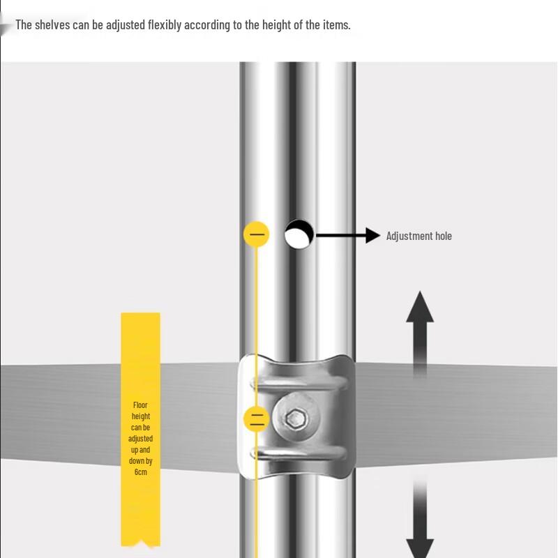 3-Tier Stainless Steel Kitchen Storage Rack