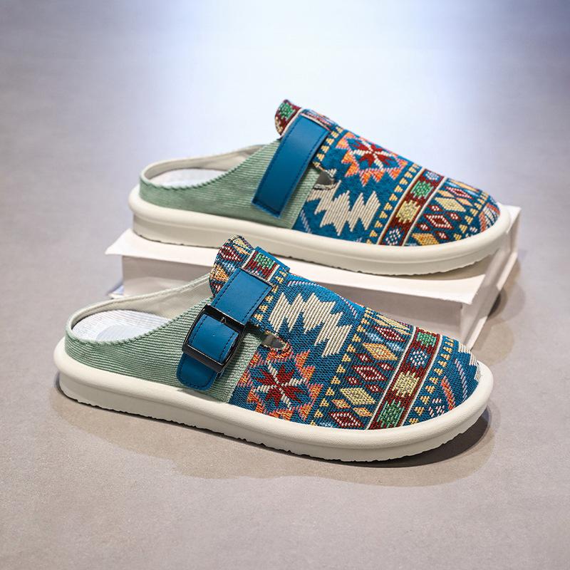 Fashion Fashion Trend Men's Slippers 2025 Summer New Soft Bottom Printed Breathable Casual Slippers Lightweight Comfortable Men Sandals