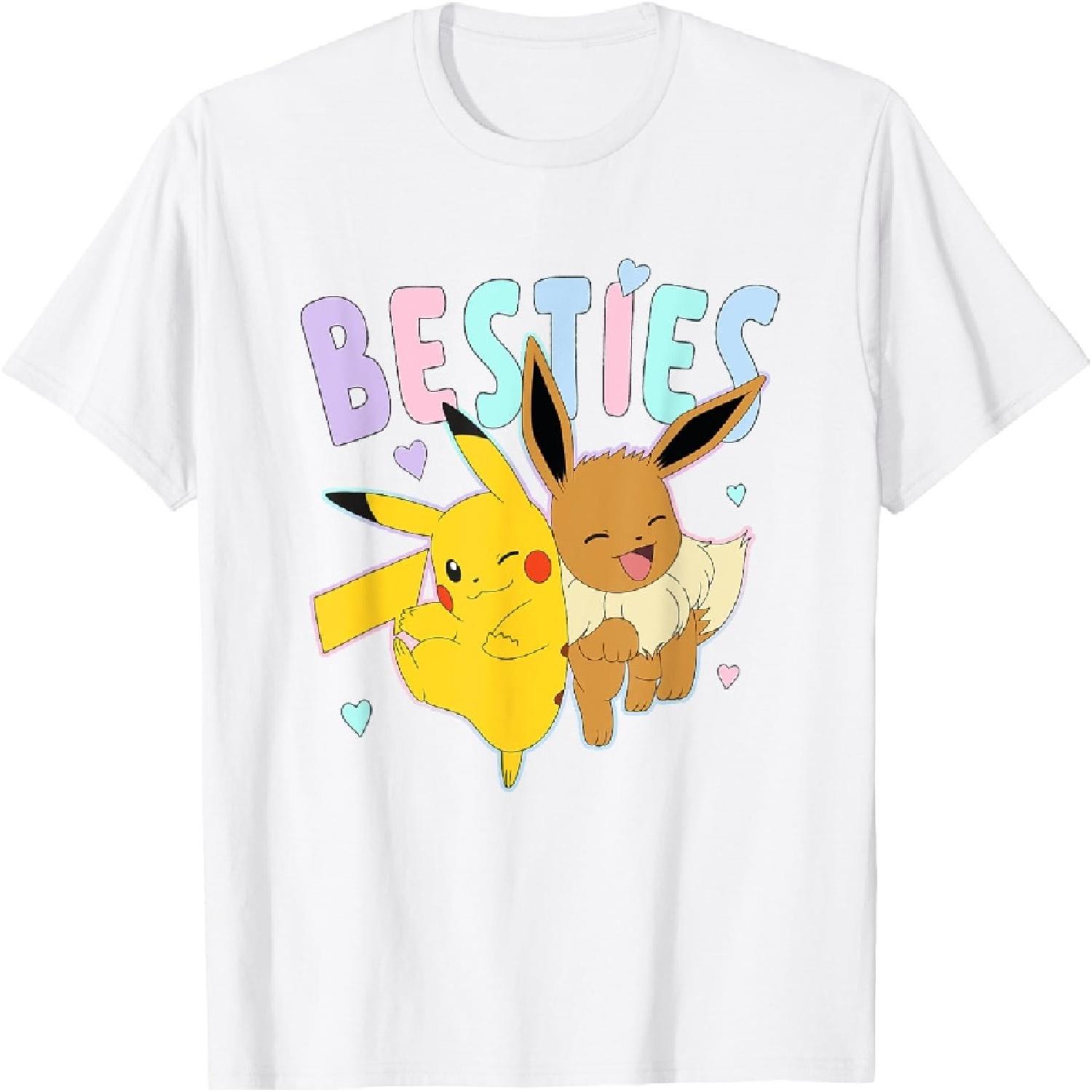 

Футболка Pokémon Besties Пикачу и Иви Прекрасный групповой снимок S белый