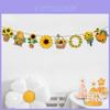 Sunflower Theme Letter Banner For Party Decor With Paper Material For Event Celebrations
