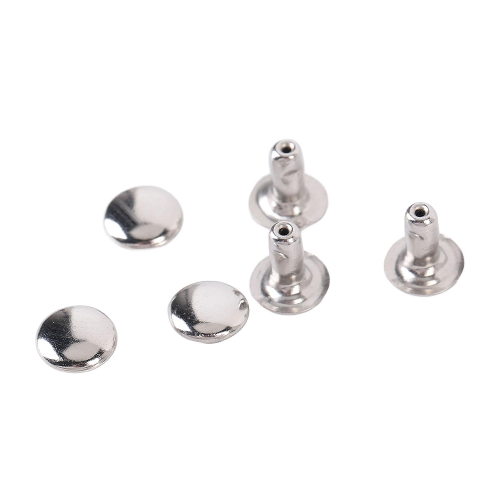 

500 комплектов 7x6 мм заклепок 201 нержавеющая сталь круглые заклепки с одинарной шляпкой набор для кожаного ремесла сумки одежды украшения