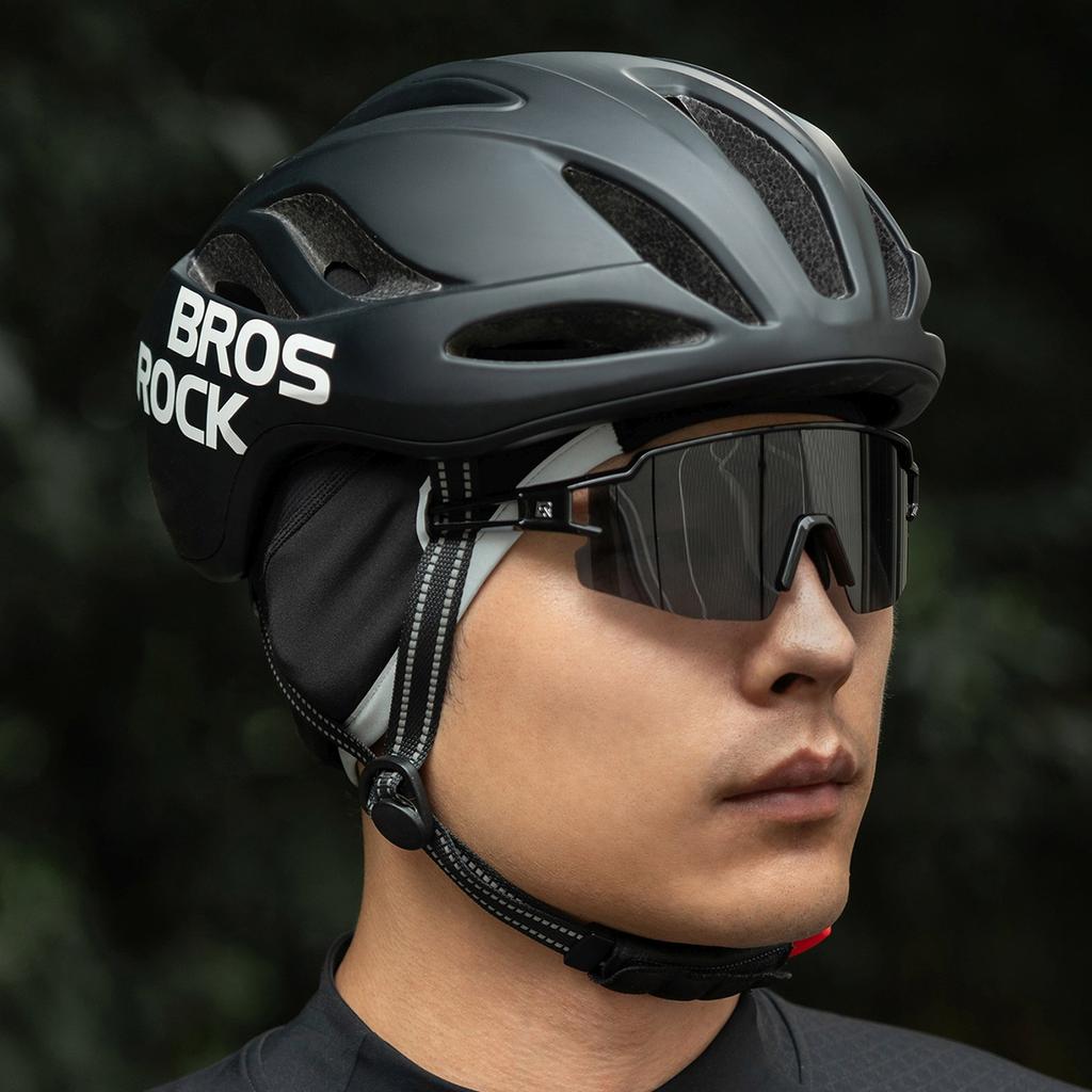Windproof winter cycling cap, size 54-61 cm - black