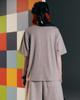 THEMUSEUMVISITOR Same Room Applique T-Shirt (Melange Grey)