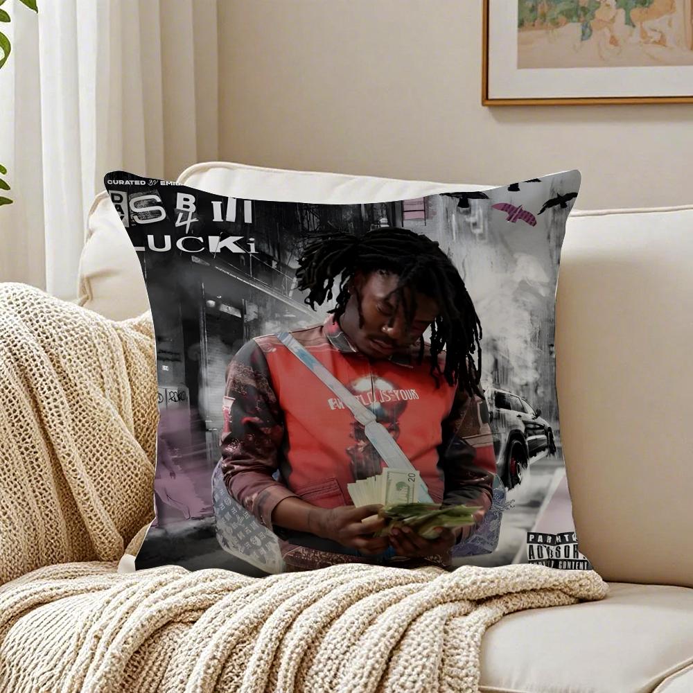 Sanfter HipHop Amerikanischer Rapper LLucki Kissenbezug Kissenbezug Staubmilbenfrei Wohnzimmer Sofa Dekor Kissen Zimmer