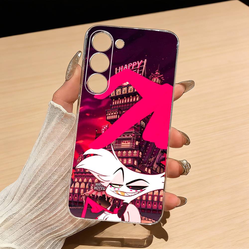 Angel Dust H-Hazbin H-Hotel Phone Case For Samsung S25,S24,S21,S22,S23,S30,Ultra,S20,Plus,Fe,Lite Transparent Cover