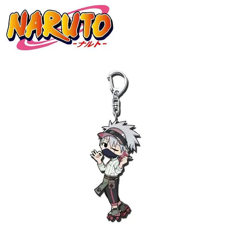 Anime Naruto Acrylic Keychain Accessaries Uzumaki Naruto Cartoon Keyring