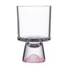 Pink Mountain Glass Cup, High-end Niche Slightly Tipsy High Footed Cups, Dessert Coffee Cup, Whiskey Glass, Barware Wine Glasses