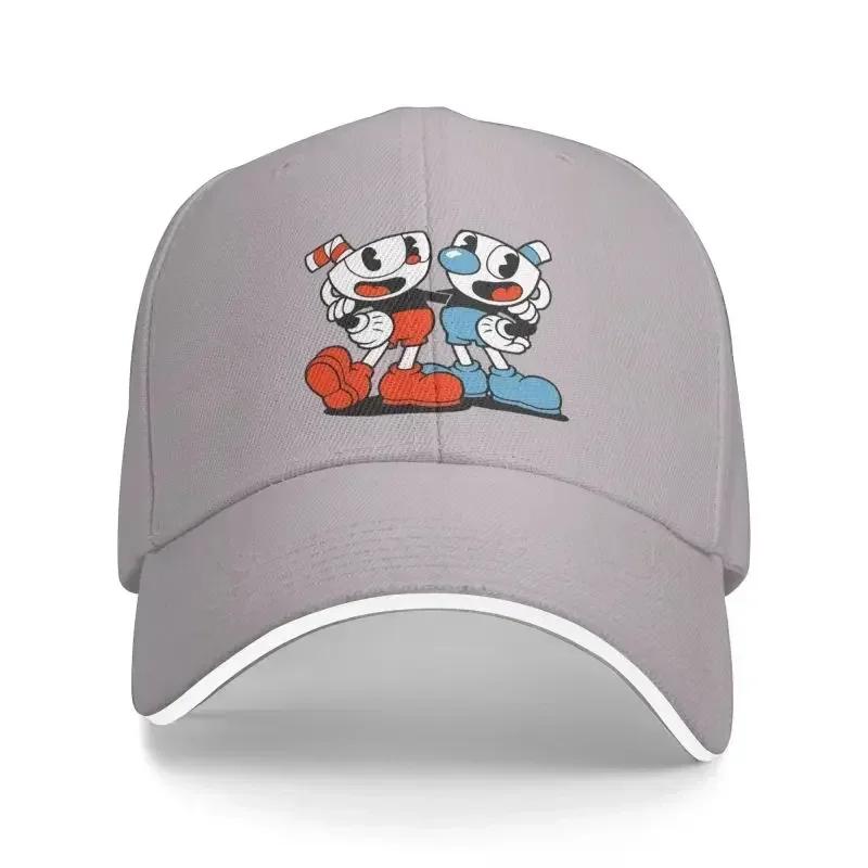 Classic Hot Game Cartoon Cuphead Mugman Baseball Cap for Men Women Breathable Dad Hat Sun Protection