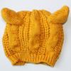 Adorable Cat Ear Knit Beret Cozy Warm Icelandic Wool Winter Hat For Women