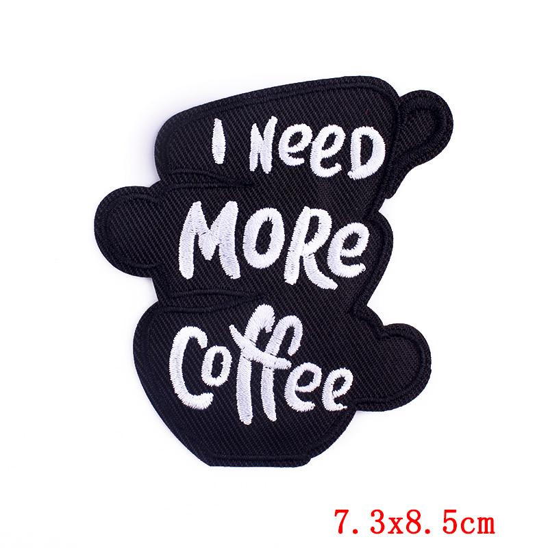 Black Series Letter Slogan Patch Hats Jeans Backpack Embroidered Sew Patches Iron On Patches For Clothing Thermoadhesive Patches