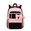 Corduroy Three-Piece Backpack Cherry Pattern Girl Heart Large Capacity Lightweight Backpack