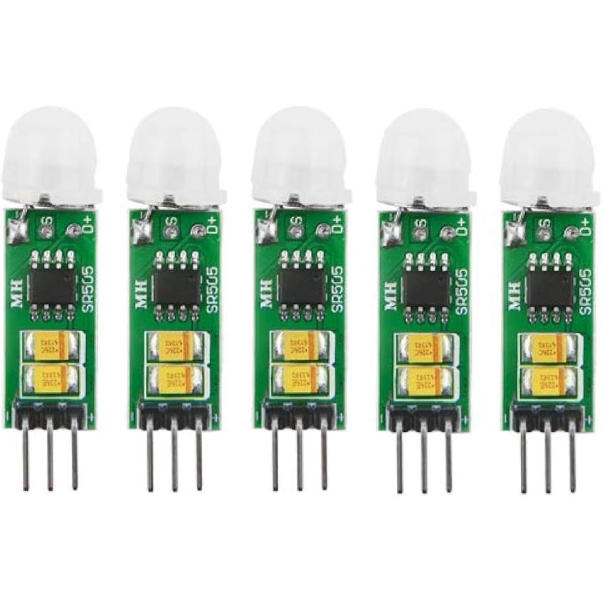 XINGYHENG 5Pcs HC-SR505 Micro Body Sensing Module PIR Motion Detector Switch Module High Power High Efficiency Digital Measurement for Electronic