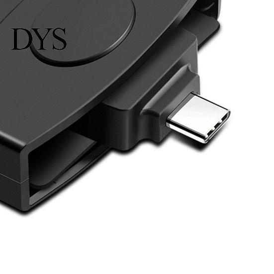Type-C Card Reader Wide Compatibility Rotating Bank Adapter IC/ID EMV Tax Filing Supplies Smart