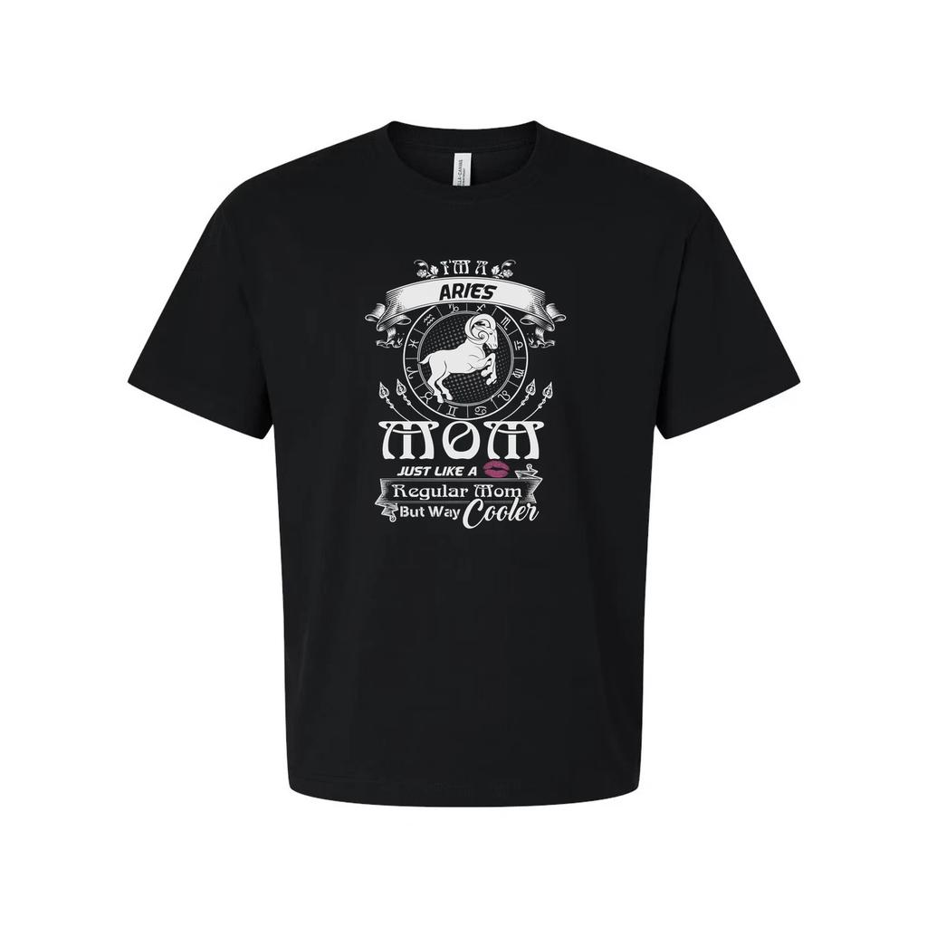 Aries Zodiac Ram Graphic Tee For Moms Unisex Casual Tee With Just Like A Regular