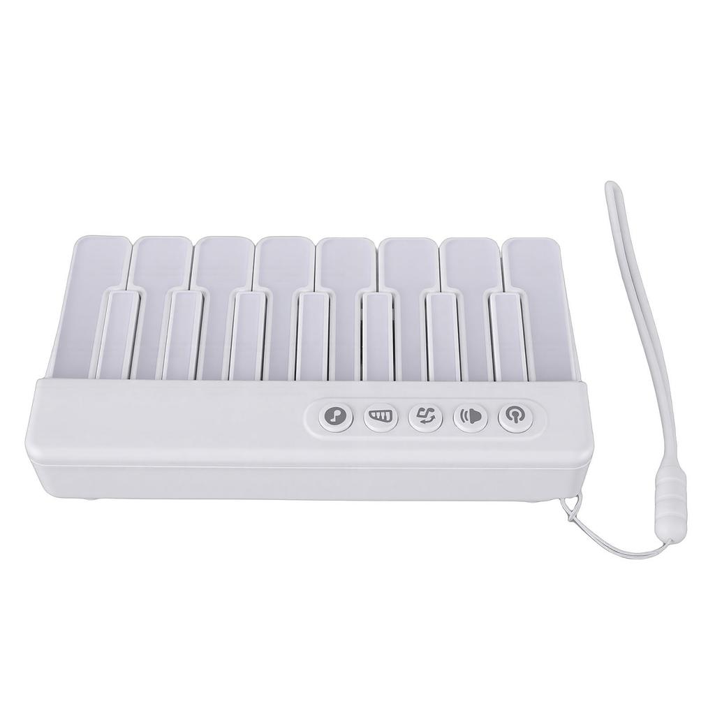 Keyboard Piano Toy Multifunctional Pocket Sized Piano Music Toy with 7 Color Lights Multiple Play Methods for Present