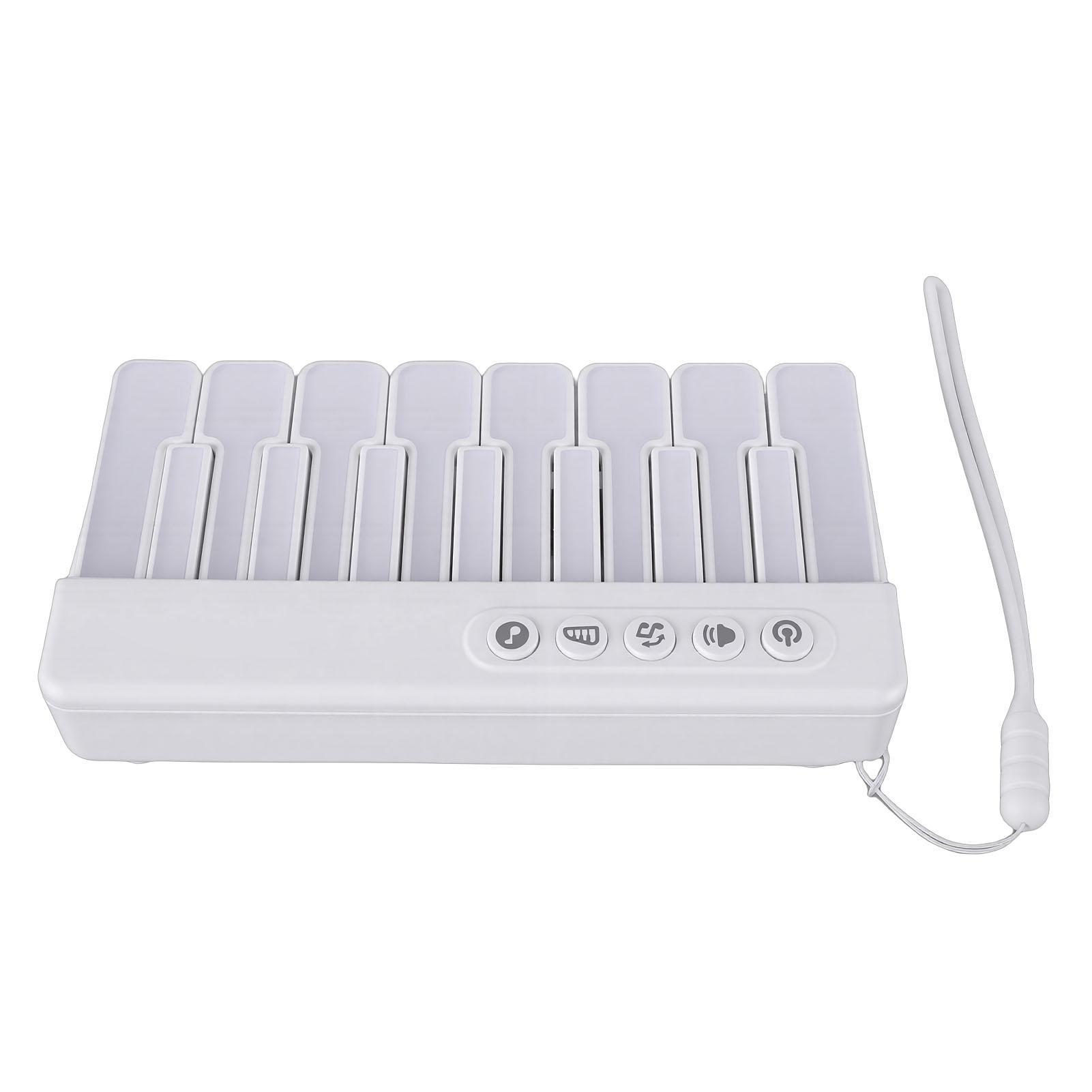 

Keyboard Piano Toy Multifunctional Pocket Sized Piano Music Toy with 7 Color Lights Multiple Play Methods for Present