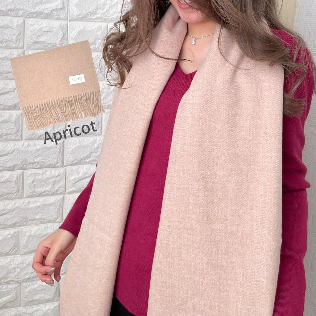 16 Colors SHINKA Cashmere Blend Fluffy Plain Solid Cashmere Touch Available Stole/Scarf, Large, Fringed, Cashmere, Women's, Simple, Winter,