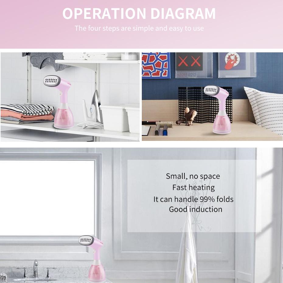 Handheld Garment Steamer 1500W Household Fabric Steam Iron 280ml Mini Portable Vertical Fast-Heat For Clothes Ironing