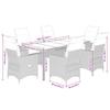 Vidaxl 7-Cz. Garden Furniture Set With Cushions, Black, Poly Rattan