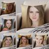 Model Fashion L-Laura W-Wiggins Cushion Cover Throw Pillow Cover Hidden Button Durable Polyester Chair Cushion