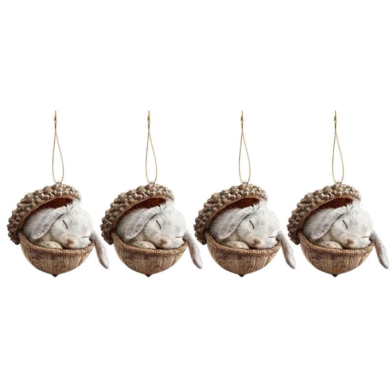 Acrylic Animal Ornaments Glossy Finish and Lightweighted for Christmas Tree Decors Festival Atmosphere Family Gatherings