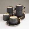 High End Luxury Ceramic Tableware Set Coffee Cups Round Plates Rectangular Platters European Style Home Use Combination