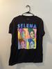 Selena Pop Art Graphic Black Cotton Crew Neck T- L Men's Music Tee Unisex T-Shirt