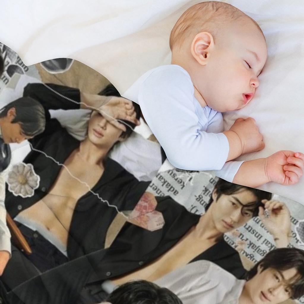 Byeon Woo-seok Throw Blanket Hair Sofa Furrys wednesday Blankets