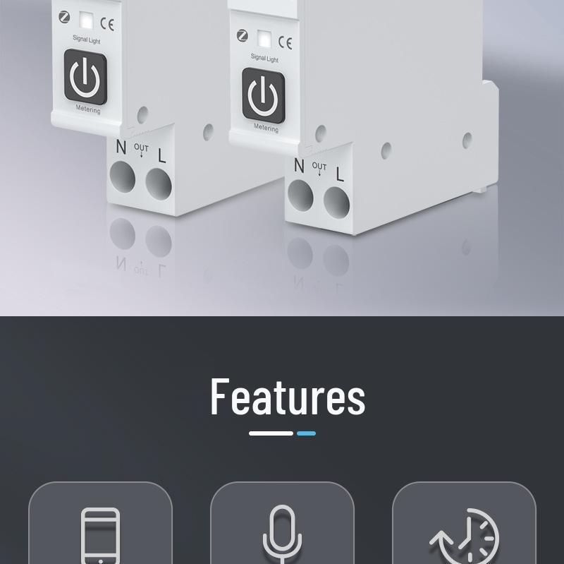 ZigBee Tuya Smart Circuit Breaker with APP Control, Timing, Metering, Overcurrent/Overvoltage Protection, and Alarm Air Switch