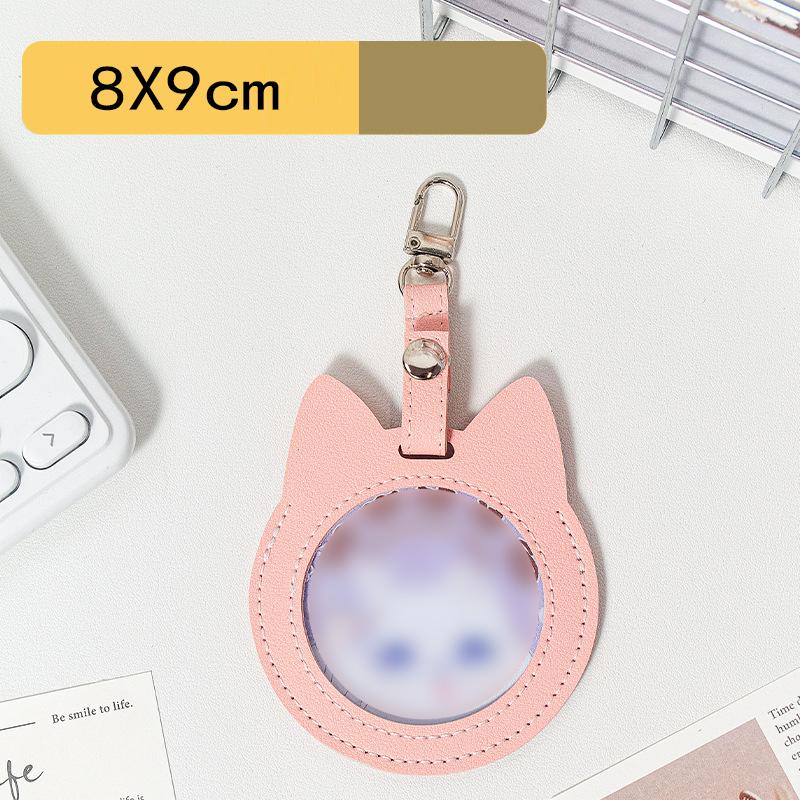 Round Badge Protective Case with Transparent Window Waterproof Hangable Portable Display Bag for Fan Supplies Gift Multi-color