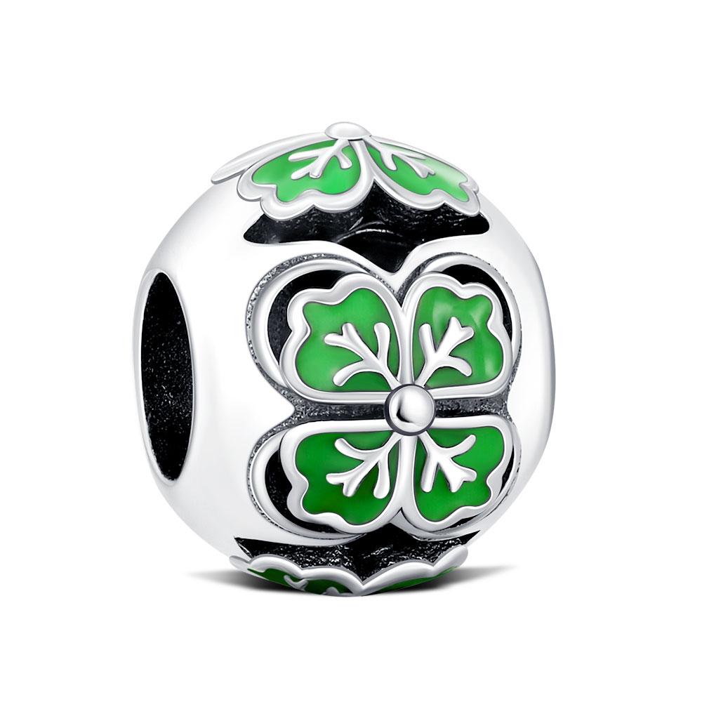 Copper Charm Beads Fit Original Bracelet Diy Jewelry Luck Clover Pendant Holiday Decoration Women Fashion Party