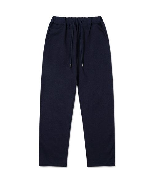 NTET [Fleece Lined] Plain Straight Pants Navy