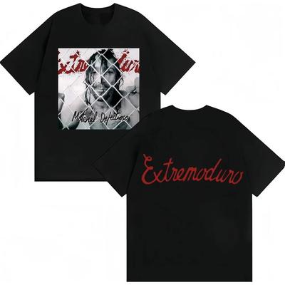 Rock Band EXTREMODURO Materiaal Defectief Album T-shirt Heren Dames Trendy Vintage Hip Hop T-shirts Katoen Oversized T-shirt Cadeaus