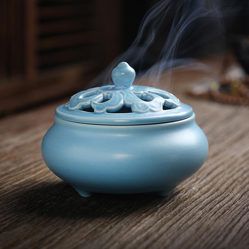 Ceramic Incense Burning Bowl Ceramic Incense Bowl For Stick Cone Smudging Indoor Aromatherapy Holder Relaxing Home Decor
